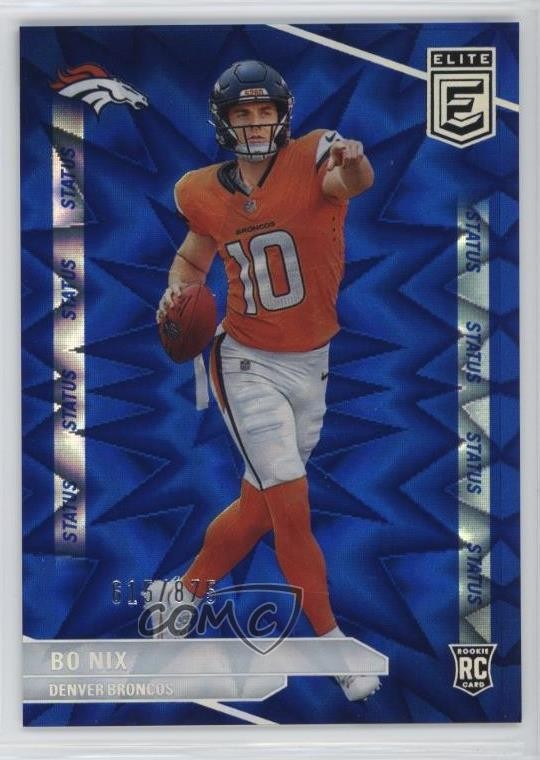 2024 Panini Donruss Elite Rookies Status Explosion 615/875 Bo Nix #175 0ma6