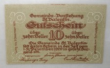 N°55V BANKNOTE OSTERREICH GUTSCHEIN 1920