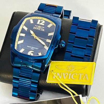 Invicta Lupah 39808 Blue Stainless Steel 100M Water Resistant Wristwatch Watch