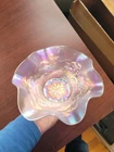 Super Ice Lavender Dugan Carnival Glass Six Petals Ruffled Bowl