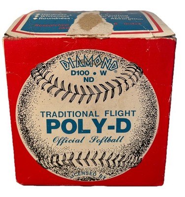 POLY-D Solid core Diamond Softball Leather NOS D100 W (B138)