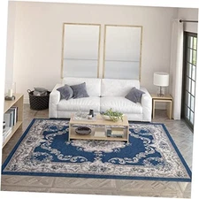 Jolie Navy 8x10 Area Rug 8x10 - Area Rugs for Living Room and Bedroom - 