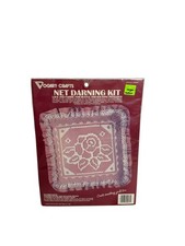    1984 Vogart Crafts NET DARNING KIT   Victorian Rose   NEW Sealed