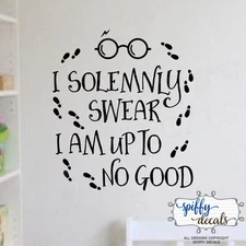 I Solemnly Swear I Am Up To No Good Footprints Vinyl Wall Decal HARRY POTTER