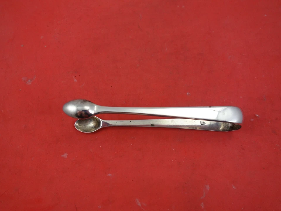WE WF WC English Georgian Sterling Silver Sugar Tong London 1829 5 1/2" - Image 2 of 2