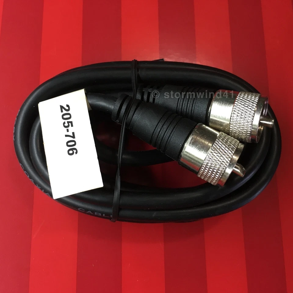 5-pack 6 ft RG-8X coaxial coax UHF male PL-259 antenna cable 50 ohm *USA Seller* - Image 2 of 3