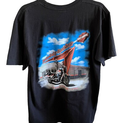 Harley Davidson T Shirt Skull Size L Front & Back Graphic (1w) | eBay
