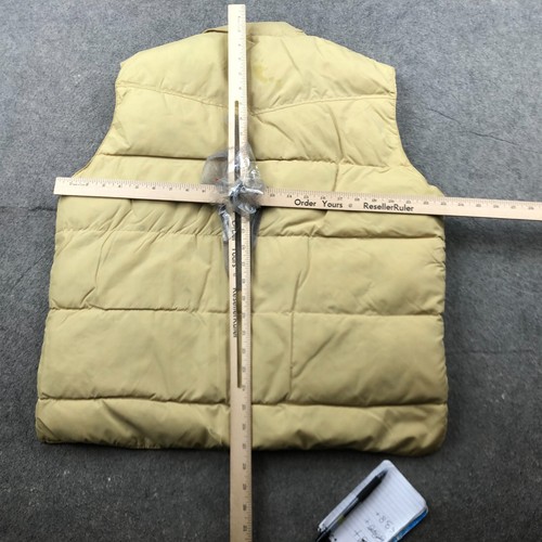Dee Cee Vest Men Large Beige Puffer Snap Pockets Hiking Down Filled * - Picture 8 of 12