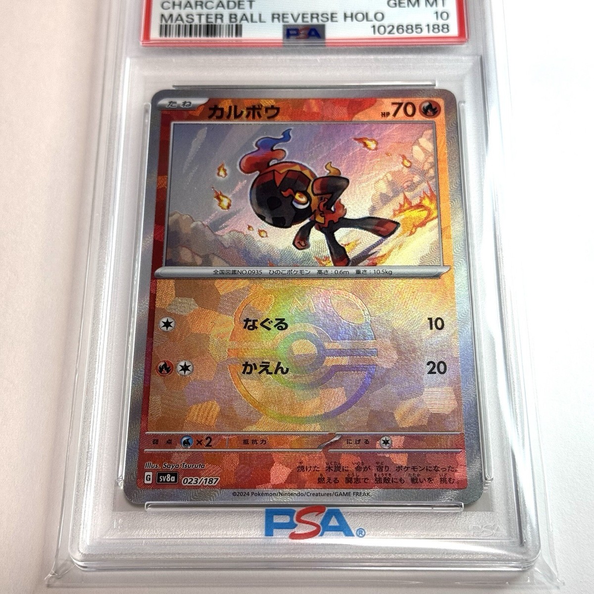 PSA 10 Charcadet 023 Pokemon Japanese Terastal Fest ex Master Ball