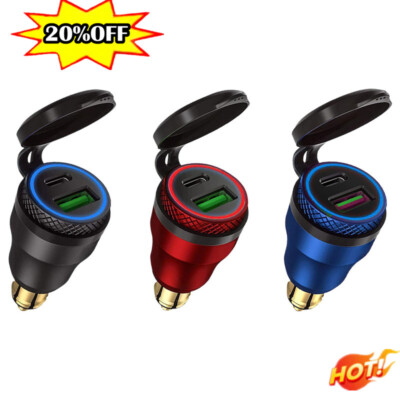 for BMW Ducati Motorcycle QC3.0 USB Charger for Hella / DIN Male NEW