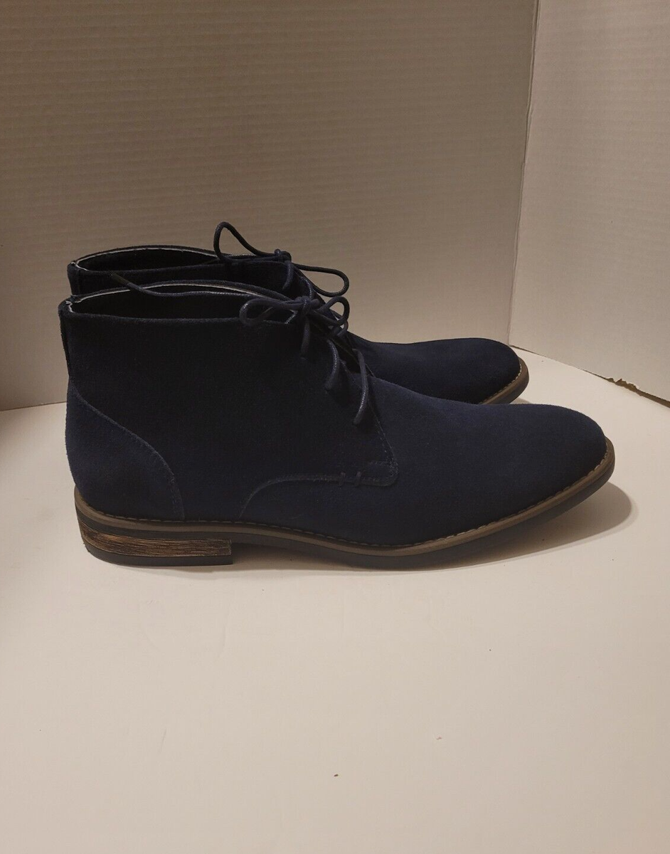 Bruno Marc New York Urban Mens Blue Suede Chukka Ankle Boots Laced Up Shoes 11 Bruno Marc Men main image 2