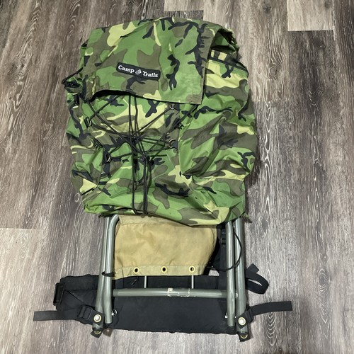 VTG Camouflage Camp Trails Backpack Aluminum Frame Hiking eBay