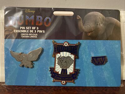 Disney Dumbo 3 Pin Trading Set Movie Live Action Film Limited Release 2019 NEW