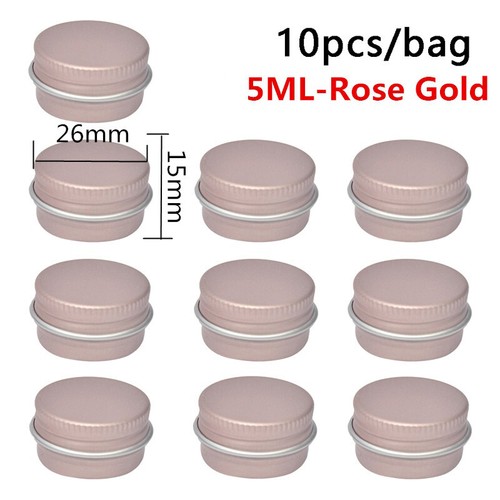 10pcs Empty Aluminum Tin Jar Cans 5ML/10ML/15ML For Cream Cosmetic Balm Candle - Picture 8 of 35