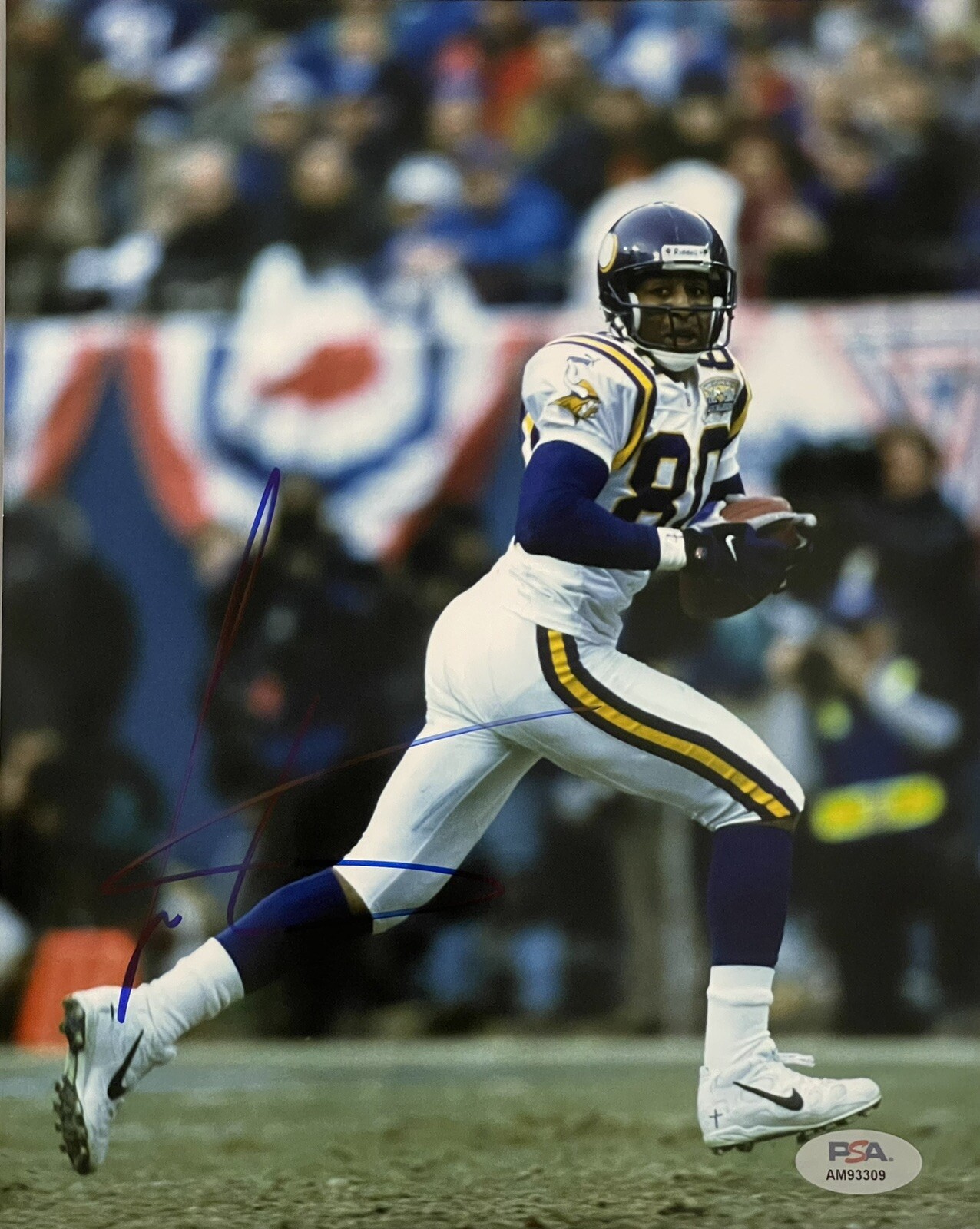 Cris Carter Autographed Signed Minnesota Vikings 8x10 Photo Ohio State PSA/DNA 