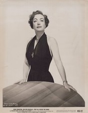 HOLLYWOOD BELLEZA JOAN CRAWFORD ELEGANTE POSE IMPRESIONANTE RETRATO 1955 Foto C37