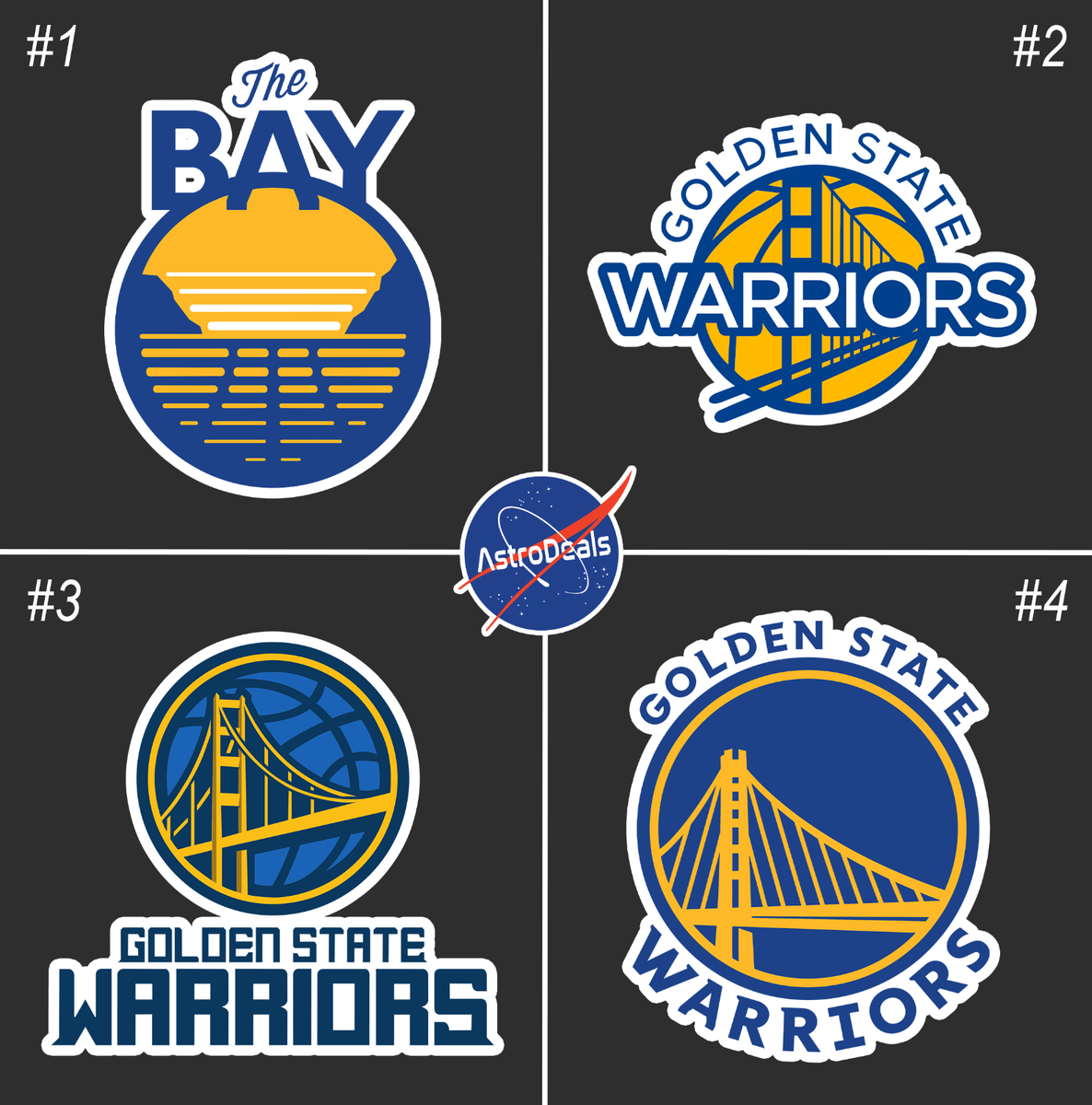 Golden State Warriors Basketball Team Logo NBA Sticker Decal *Size