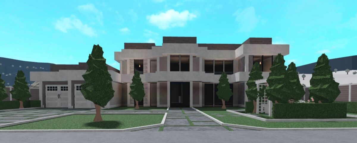 Bloxburg modern two story or custom house build with your money,read  description