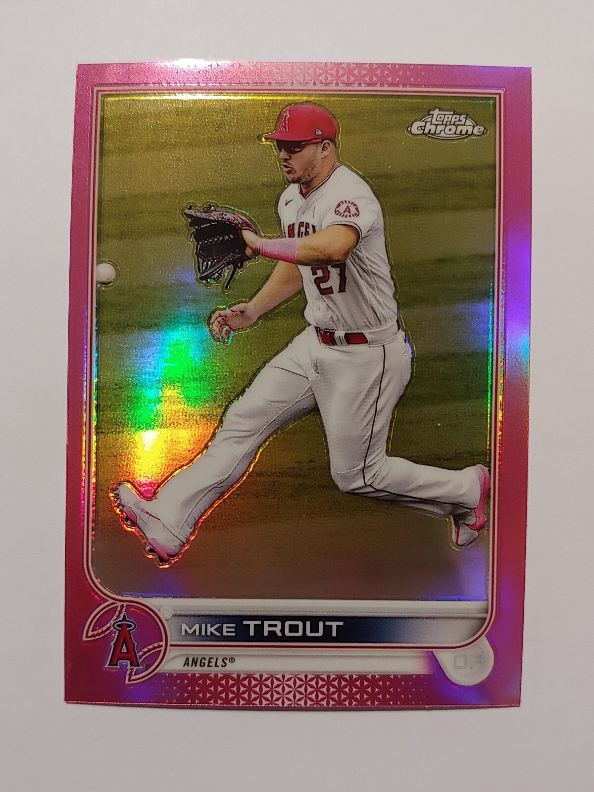Mike Trout 2022 Topps Chrome Pink Refractor #200 - Angels