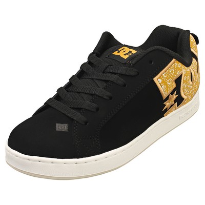DC Shoes Court Graffik Baskets de Skate pour Femme en Noir Or 10