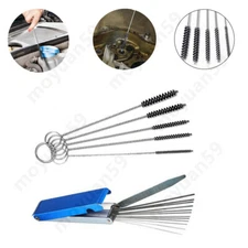 18 in 1 Carburetor Carbon Deposit Jet Cleaning Needles Brushes Tool For Moto