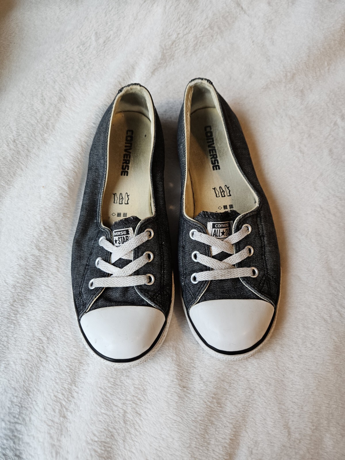 Converse Y2K Vintage Rare Denim Low Top Slip-On Flats Shoes Women's Size 9