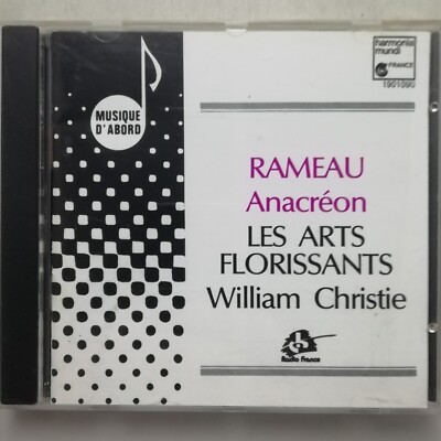 Rameau: Anacréon / Christie / Harmonia Mundi CD HMA 1901090