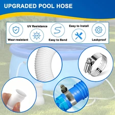 2 Pack 1.25" X 59" Pool Hoses for above Ground Pools, Upgraded Pool Pump Repl...