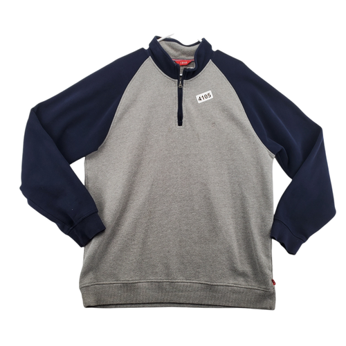 IZOD Sweater Mens Long Sleeve Gray Blue 