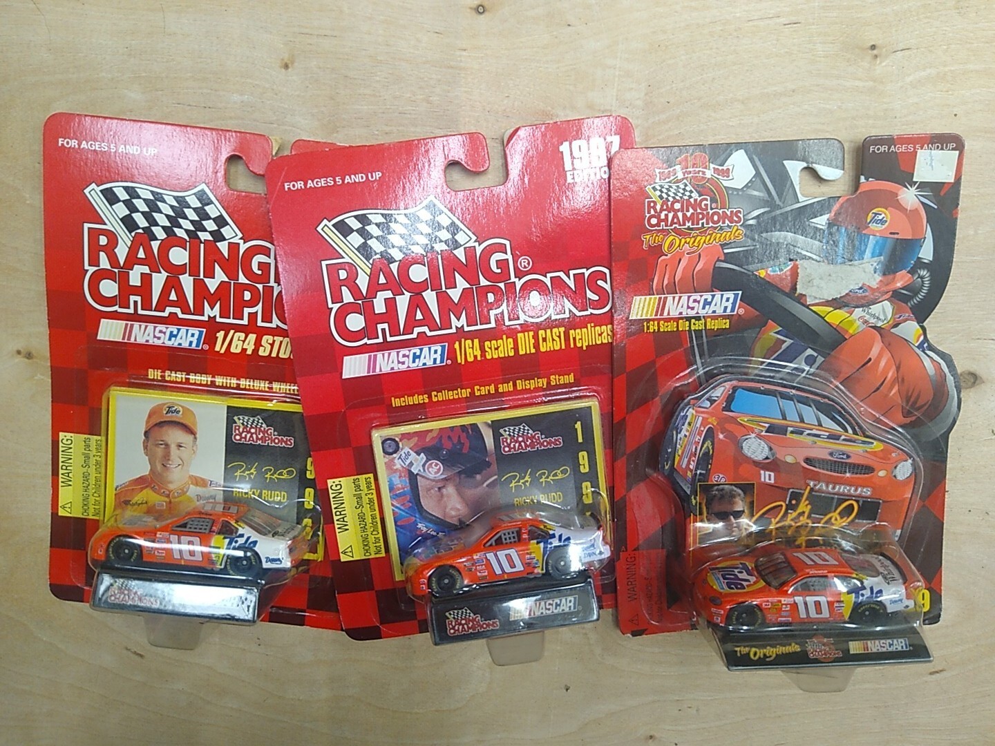 Tide Racing Team Lot of 3 Ricky Rudd #10 Racing Champions Tide Racing Team Die Cast Car ...