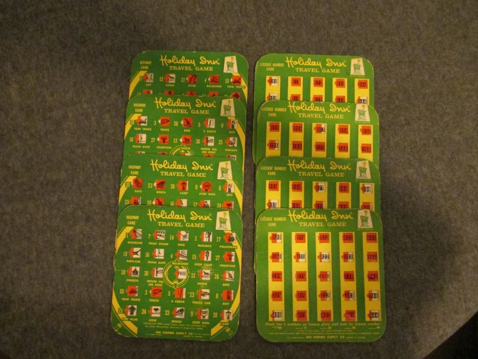 LOTE VINTAGE DE JUEGOS DE VIAJE HOLIDAY INN AÑOS 60 8 (4 LICENCIAS # + 4 AUTOPISTAS)-MUY BUENO Foto 2 de 4