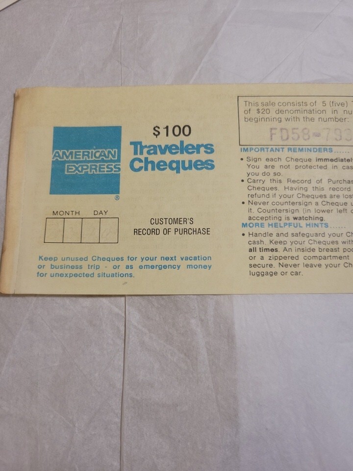 American Express トラベラーズチェック 1921-2001 American Express トラベラーズチェック 1921-2001