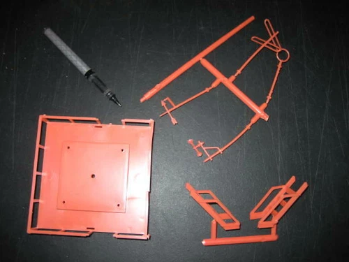 New Marx Toys Re-issue 7 Piece Set Decks & Weather, Orange Plastic, w/warranty