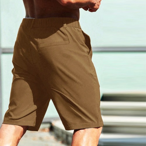 Hombres Cintura Elástica Bolsillo Pantalones Cortos Carga Parte Inferior Deportes Informales Verano - Imagen 11 de 28