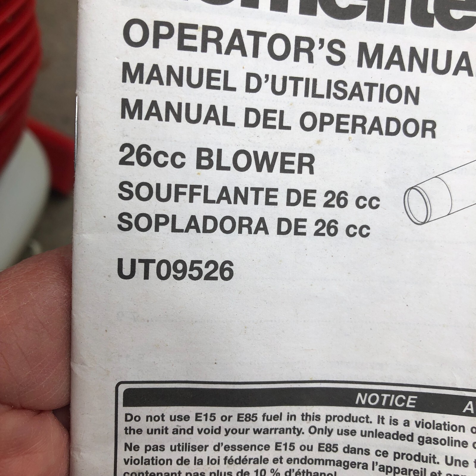 For Parts - Homelite 26B UT09526 Leaf Blower - Won't Start