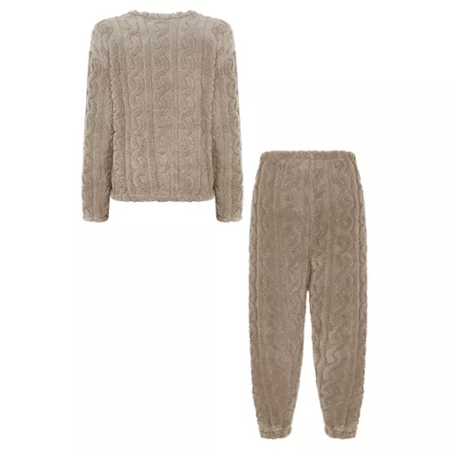 Womens Pajamas Set New Year Sleepwear Solid Color Homewear Elastic Waistband - Picture 75 of 79