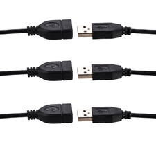 3x 15ft USB 2.0 Extension Cable Type A Male to A Female Extender HIGH SPEED