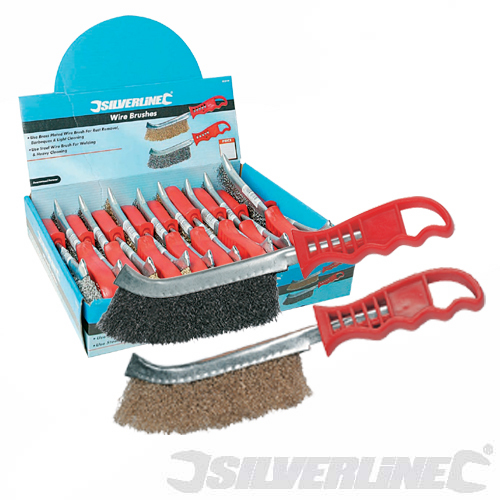 Wire Brush For Cleaning Bricklaying Trowels, Choose Steel or Brass