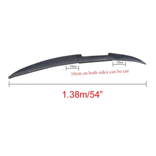 54'' Carbon Fiber Pattern Car Trunk Spoiler Wing For BMW E46 E90 3 Series Etc - Picture 2 of 13