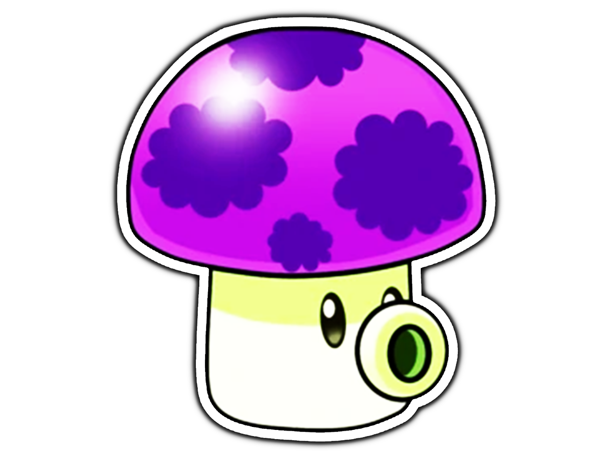 Puff Shroom Plants Zombies Sticker Waterproof Vinyl Decal Die-Cut Car Laptop