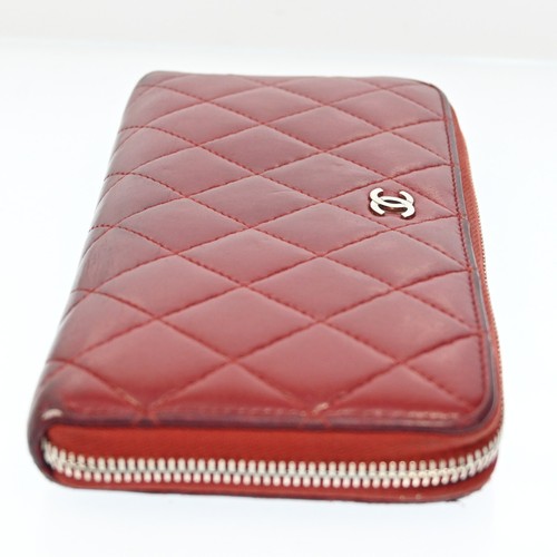 Authentic CHANEL Lamb Skin Matelasse CC Logo Zippy Long Wallet Italy P3564CS611 - Picture 6 of 24