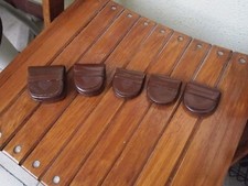 Original Leather Casees for Rollei B-l Lens Hood, Rolleinar lens and 3 filters