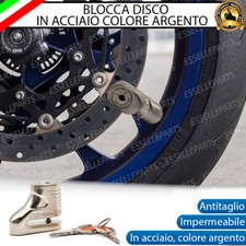 BLOCCA DISCO BLOCCADISCO IN ACCIAIO INOX ARGENTO PER MOTO GUZZI C 35 IMOLA