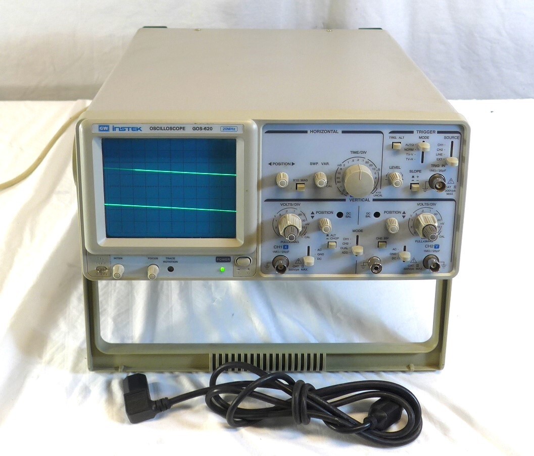 GW Instek GOS-620 2 Channel 20MHz Analog Oscilloscope | eBay