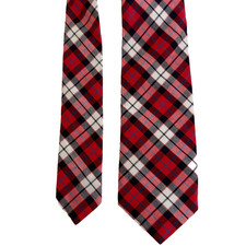 The Children's Place Neck Tie Boy's 8-16 Red Black Plaid Checkered NWT
