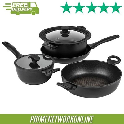 Prestige Non-Stick Aluminium Piece Nesting Cookware Set 100
