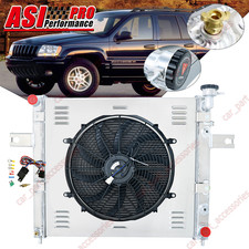 3-row Radiator Shroud Fanrelay For 1999-2000 Jeep Grand Cherokee 4.7l V8 Engine