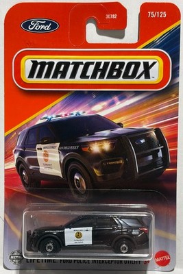 MATCHBOX 2023 FORD POLICE INTERCEPTOR UTILITY SAN DIEGO POLICE 75 / 125