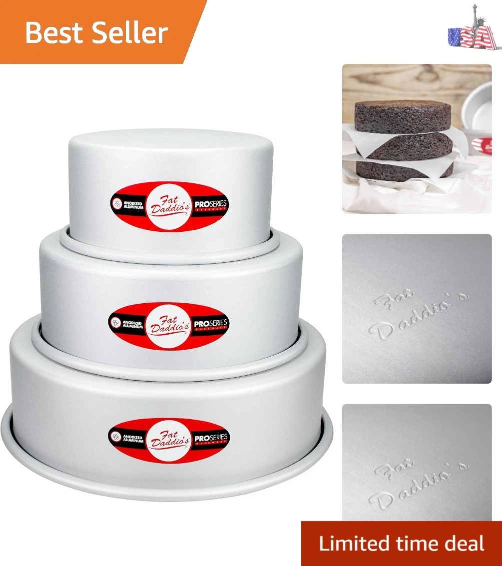 Anodized Aluminum 3-Tiered Round Cake Pan Set