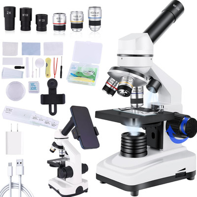 Microscope for Adults & Kids,40X-2000X Compound Microscope with Dual LED Illumin